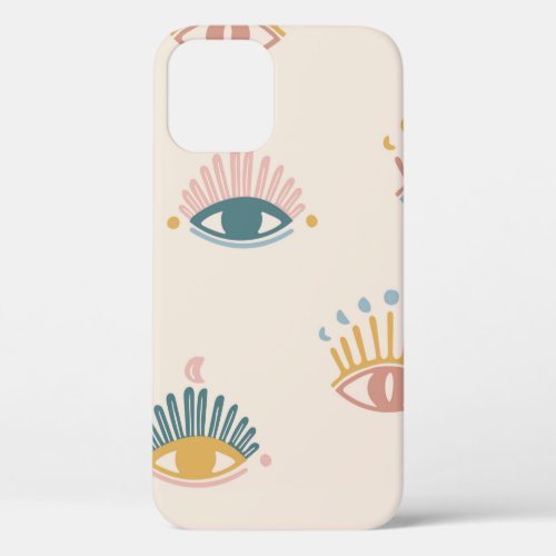 Mystic eyes seamless patternmystical backgroundm iPhone 12 case
