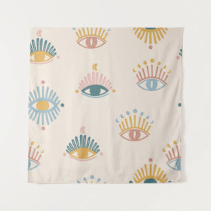 Mystic eyes seamless pattern,mystical background,m tapestry
