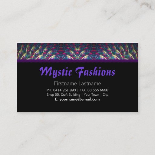 Customizable Mystic Fashion Business Card