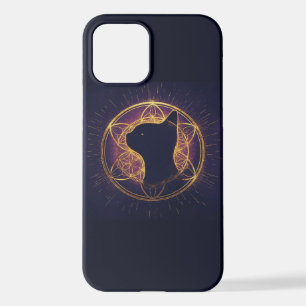 Mystic Feline Within the Sacred Circle iPhone 12 Case