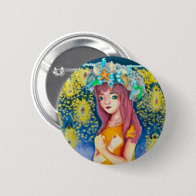 Mystic Firefly Beach Button (Front & Back)