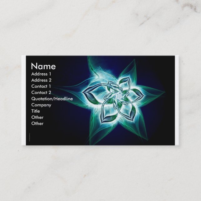 mystic flower business card (Front)