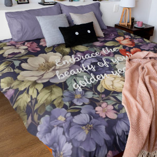 Mystic Flowers Custom Retirement Gifts for Her Mom Duvet Cover