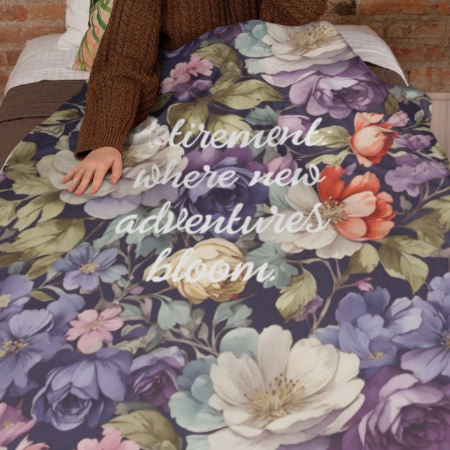 Mystic Flowers Custom Retirement Gifts for Her Mom Sherpa Blanket (Mystic Flowers Custom Retirement Gifts for Her Mom)