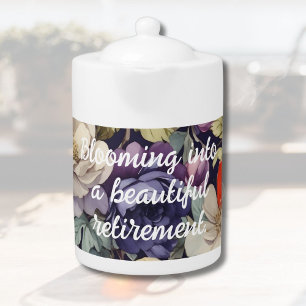 Mystic Flowers Custom Retirement Gifts for Her Mom Teapot