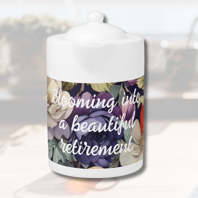 Mystic Flowers Custom Retirement Gifts for Her Mom Teapot (Mystic Flowers Custom Retirement Gifts for Her Mom)