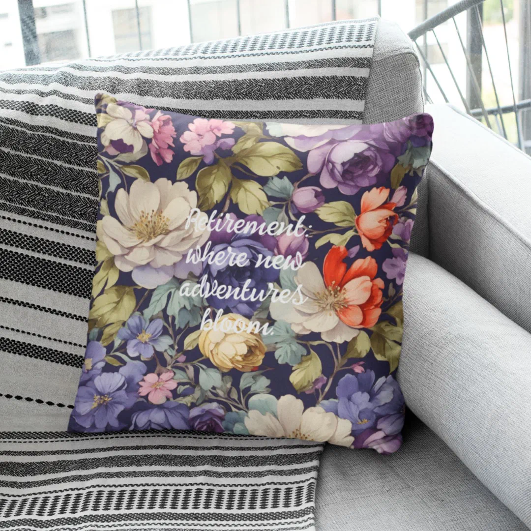 Mystic Flowers Custom Retirement Gifts for Her Mom Throw Pillow (Mystic Flowers Custom Retirement Gifts for Her Mom)