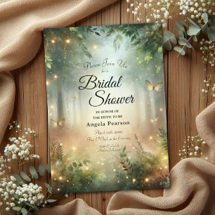 Mystic Forest Meadow Magic Bridal Shower Invitation