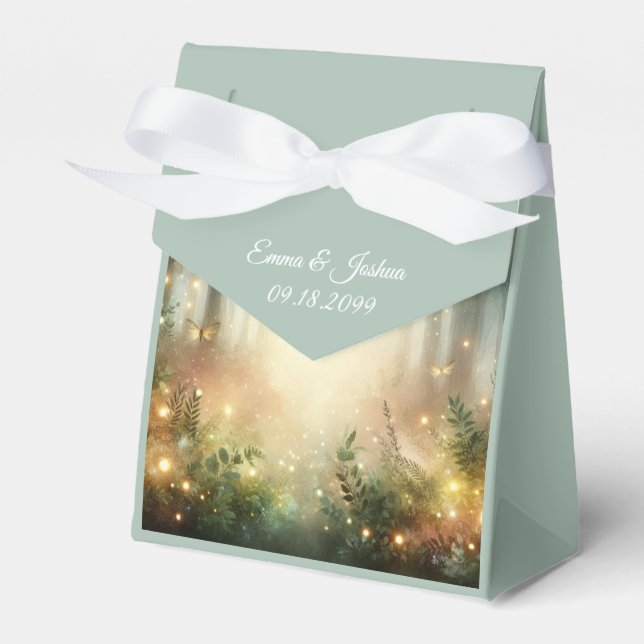 Mystic Forest Meadow Magic Favor Boxes (Front Side)