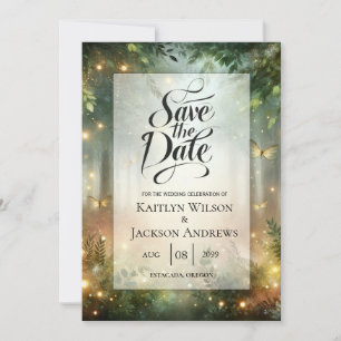 Mystic Forest Meadow Magic Save The Date