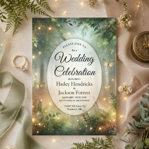 Mystic Forest Meadow Magic Wedding Invitation