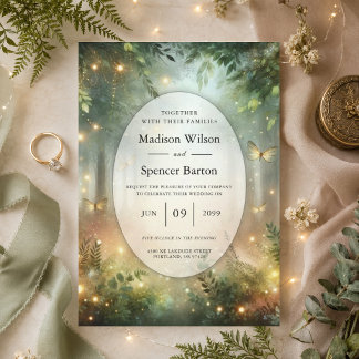 Mystic Forest Meadow Magic Wedding Invitation