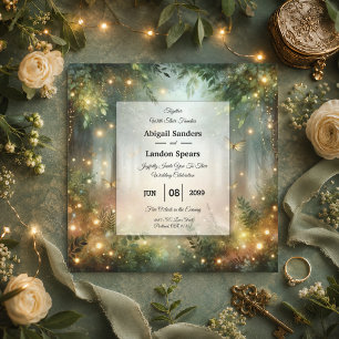 Mystic Forest Meadow Magic Wedding Invitation
