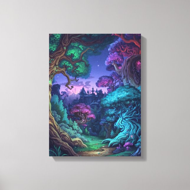 Mystic Forest Realm Canvas Print (Front)