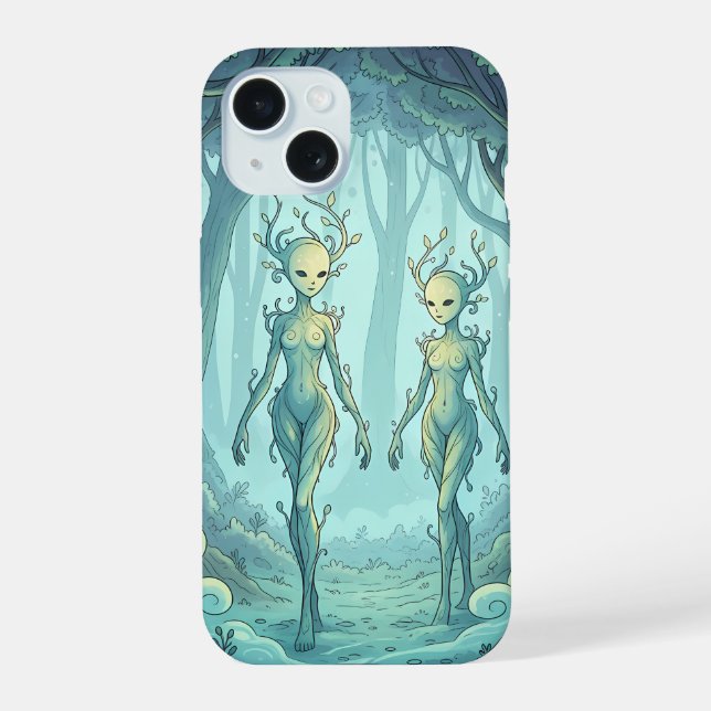 Mystic Forest Spirits iPhone 15 Case (Back)