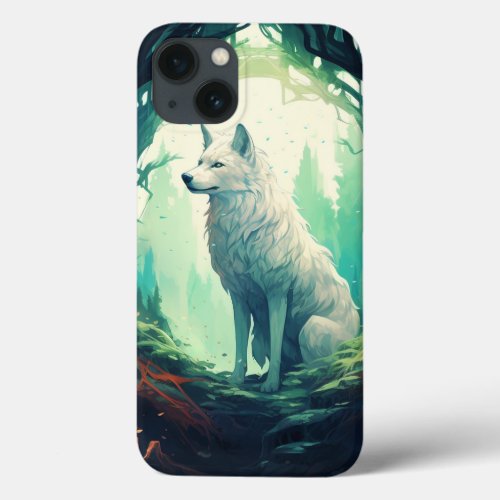 Mystic Forest Wolf iPhone Case