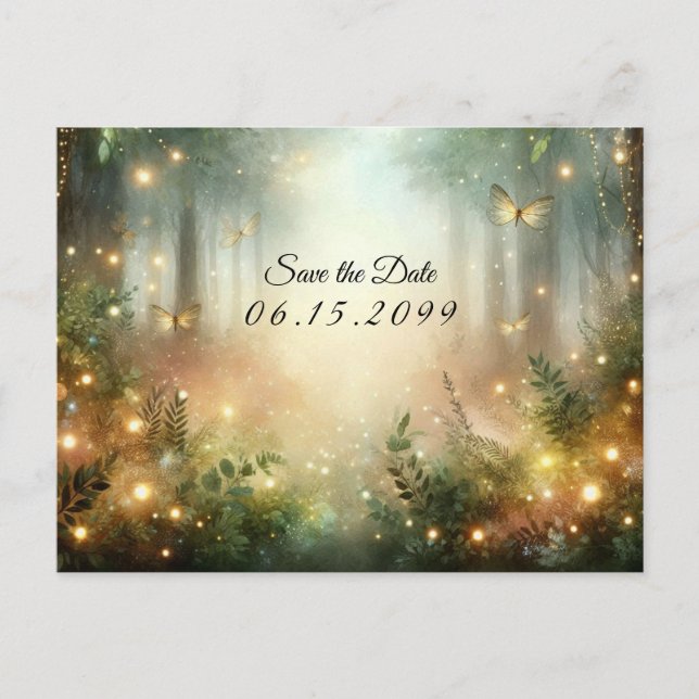 Mystic Forrest Meadow Magic Holiday Postcard (Front)