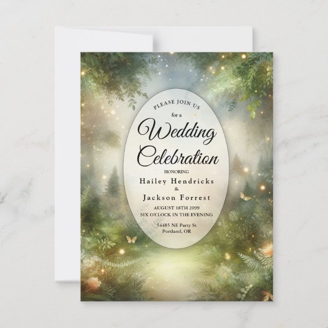 Mystic Forrest Meadow Magic Invitation (Front)