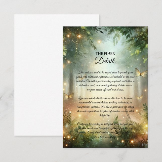 Mystic Forrest Meadow Magic Invitation (Front/Back)
