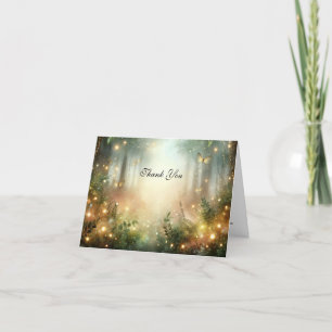 Mystic Forrest Meadow Magic Letterpress Thank You Card