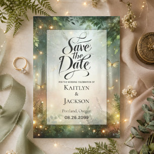 Mystic Forrest Meadow Magic Save The Date