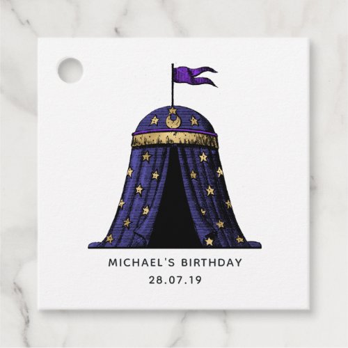 Mystic Fortune Teller Circus Party Favor Tags