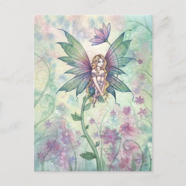 Mystic Garden Flower Fairy in Watercolor Postcard (Front)