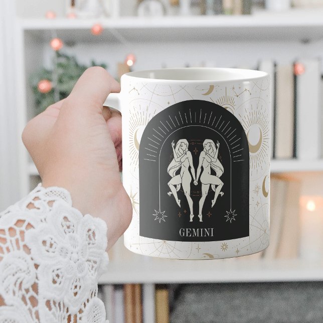Mystic Gemini Zodiac Stars Horoscope Coffee Mug (Mystic Gemini Zodiac Stars Horoscope Coffee Mug)
