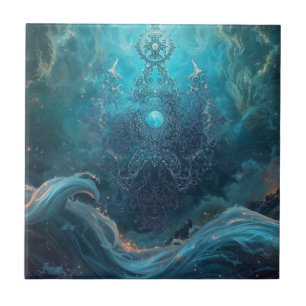 Mystic Geometry of the North Sea Ceramic Tile