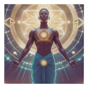 Mystic Geometry – Radiance of the Soul Faux Canvas Print