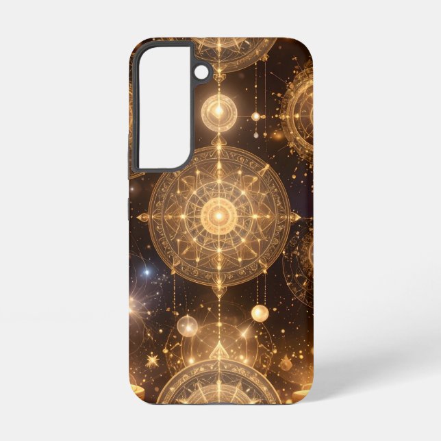 Mystic Gold Celestial Diagram Phone Case (Back)