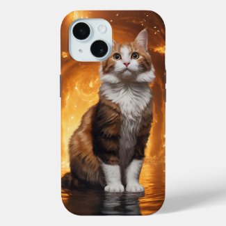 Mystic Golden Awe: A Calico’s Cosmic Dream