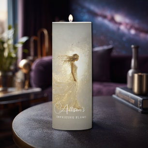Mystic Golden Goddess - Meditation Yoga Tarot Pillar Candle