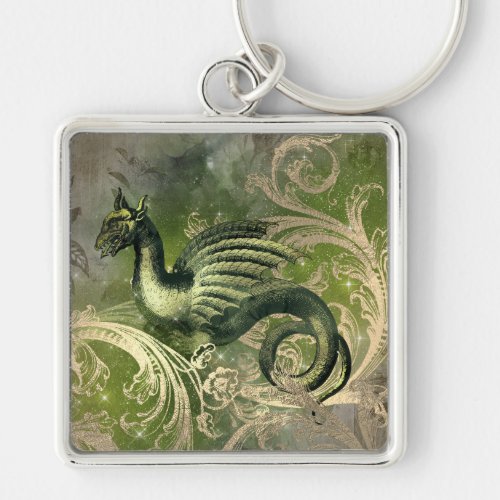 Mystic Green Dragon Keychain