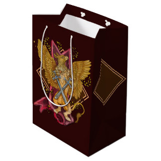 Mystic Gryphon with swords Medium Gift Bag