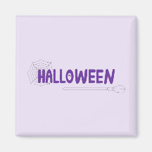 Mystic Halloween Broom and Delicate Web Detail