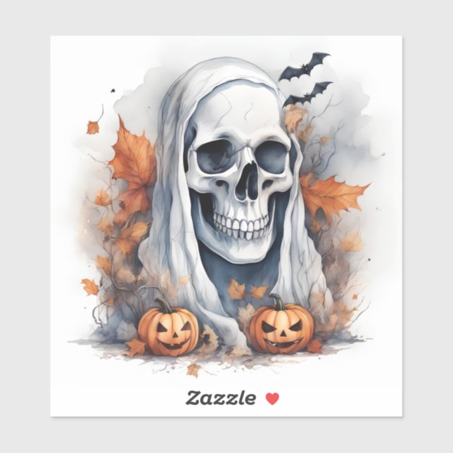 Mystic Halloween Ghost Art - Enchanting Gift Sticker (Sheet)