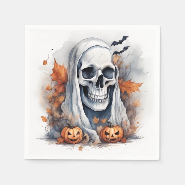 Mystic Halloween Ghost Art  Napkins (Front)