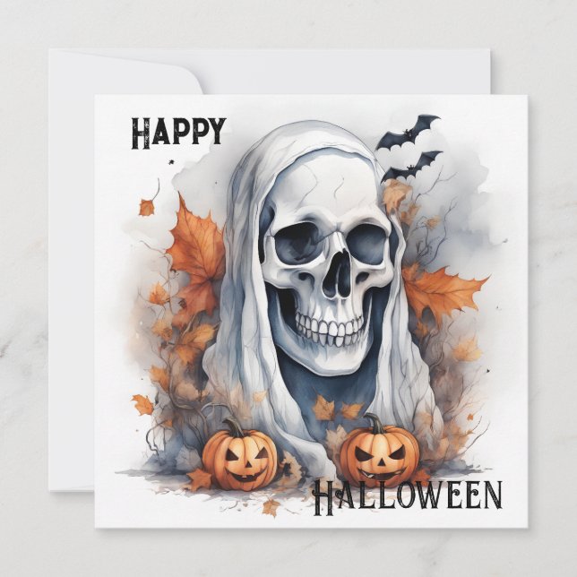 Mystic Halloween Ghost Art Skull Gift (Front)