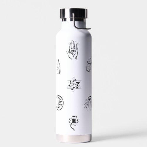 mystic hand drawn sticker pack set  water bottle
