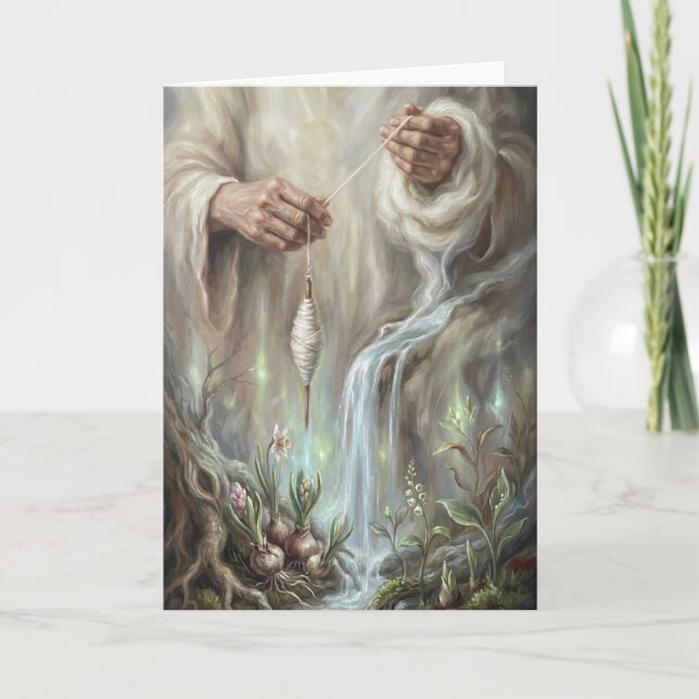 Mystic Hands Spinning Spring Water Roots Fantasy A Card (Front)