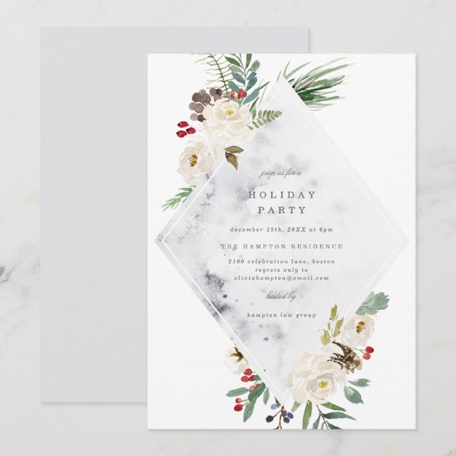 Mystic Holiday Party Invitation (Front/Back)