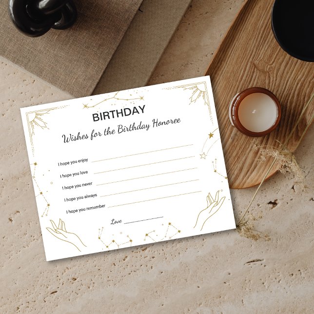 Mystic Horoscope Moon Birthday Guest Wishes Card (Mystic Horoscope Moon Birthday Guest Wishes Card)