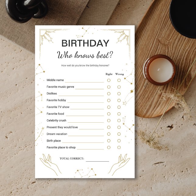 Mystic Horoscope Moon Birthday Party Game (Mystic Horoscope Moon Birthday Party Game)