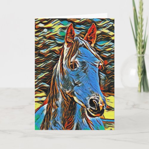 Mystic Horse Blank Greeting Card