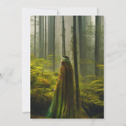 Mystic Journey of the Woodland Wanderer Through th Note Card