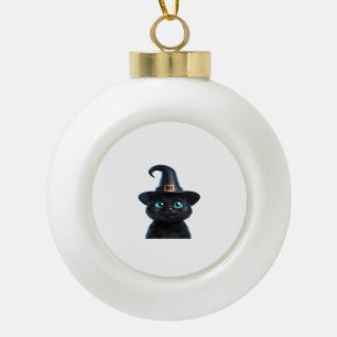 Mystic Kitty – Halloween Cat Classic T-Shirt Ceramic Ball Christmas Ornament