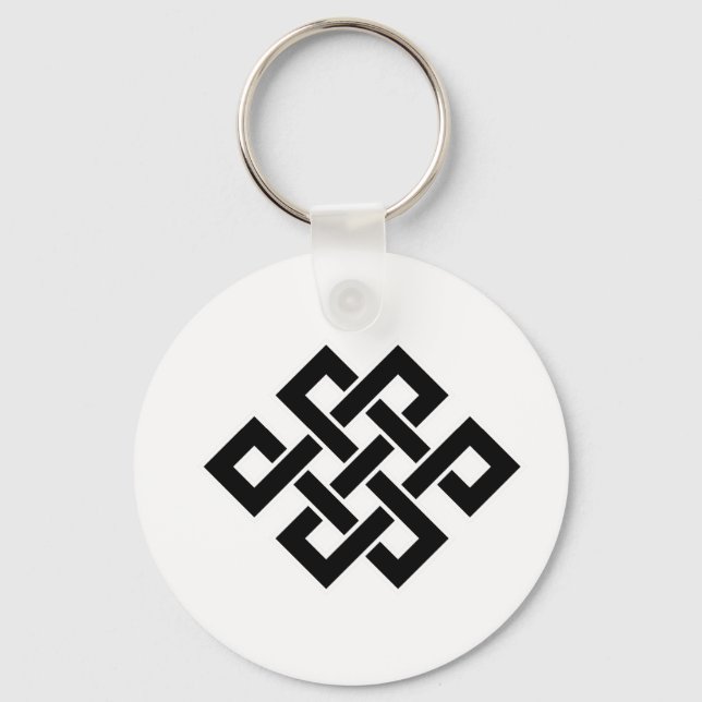 Mystic Knot - B&W 2 Keychain (Front)