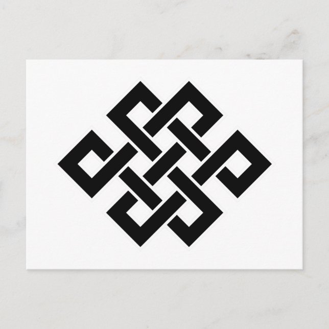 Mystic Knot - B&W 2 Postcard (Front)