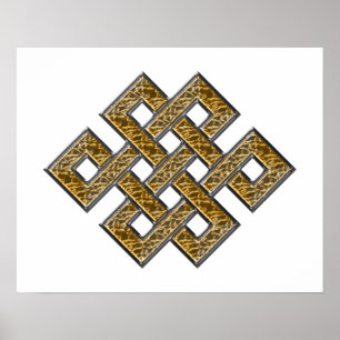Mystic Knot - Silver & Gold 2 Poster